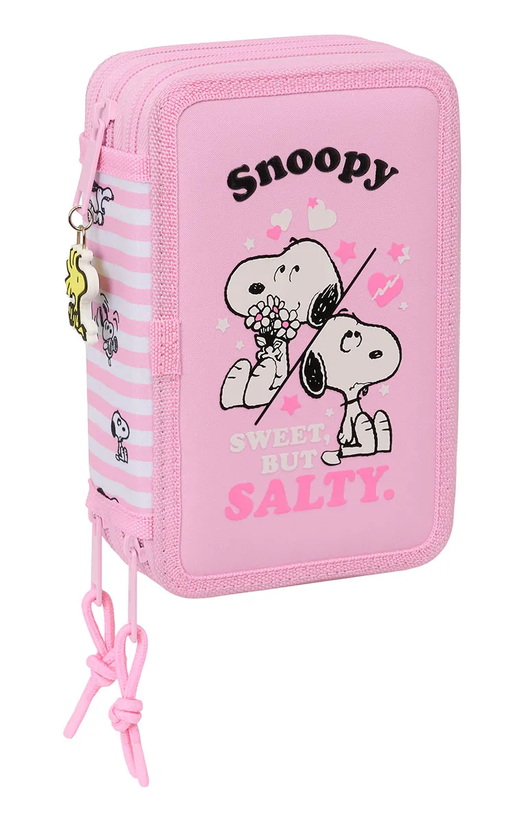 Trodelna puna pernica SNOOPY roze