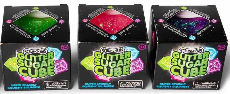 SCRUNCHEMS antistres igračka GLITTER SUGAR CUBE