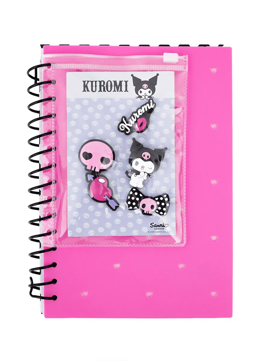 KUROMI notes sa spiralom kvadratići 100 listova roze