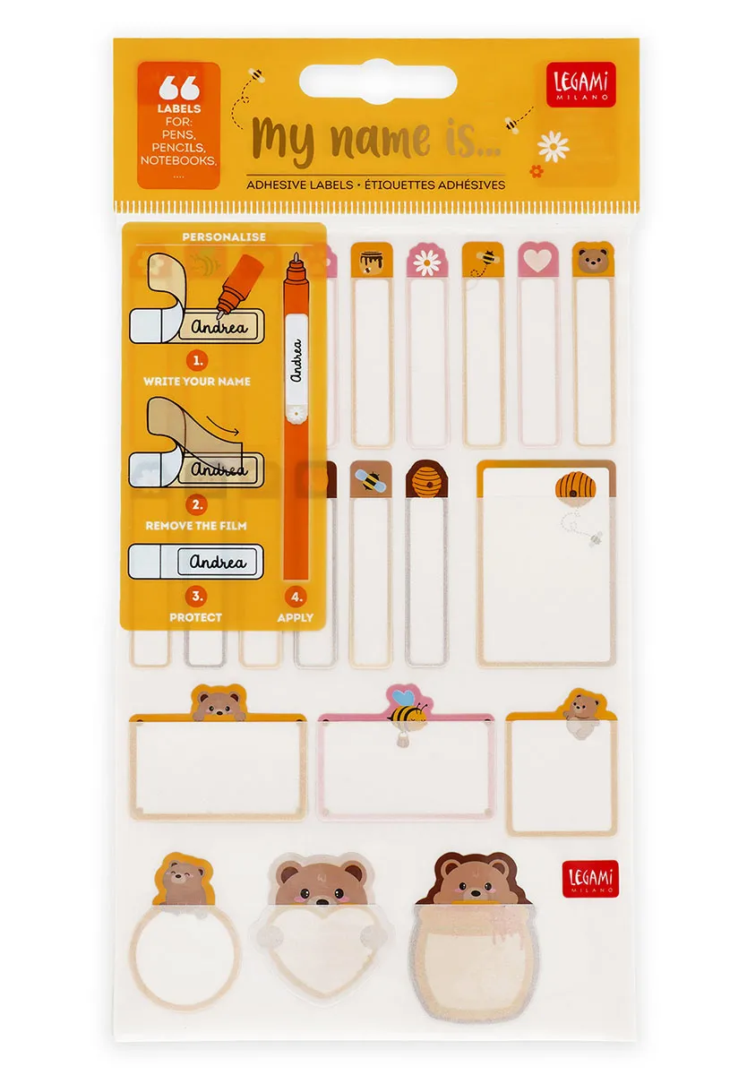 Set 66 samolepljivih etiketa TEDDY BEAR 