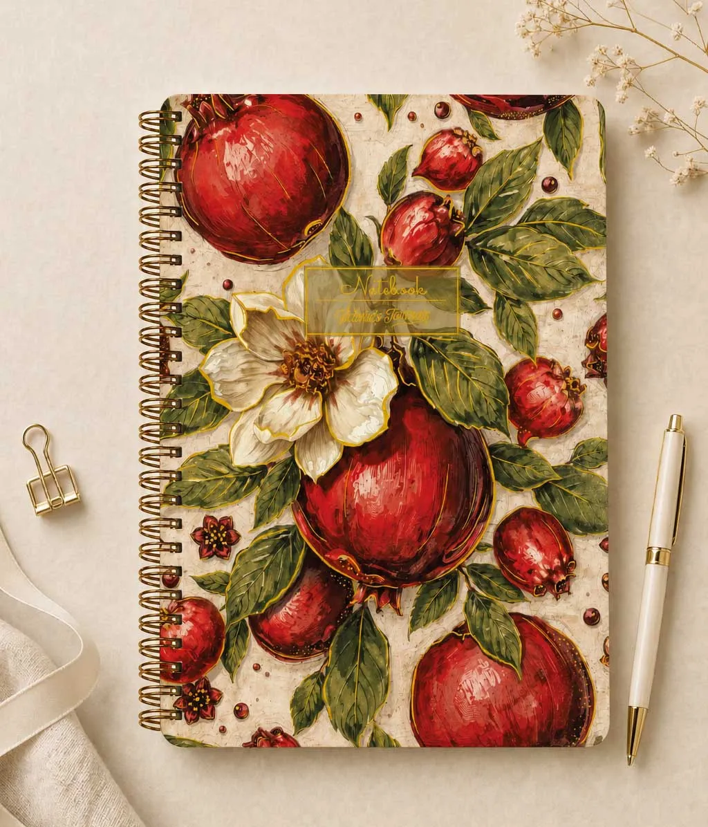 Notes A5 VICTORIA'S JOURNALS - POMEGRANATE BLOOM 80L