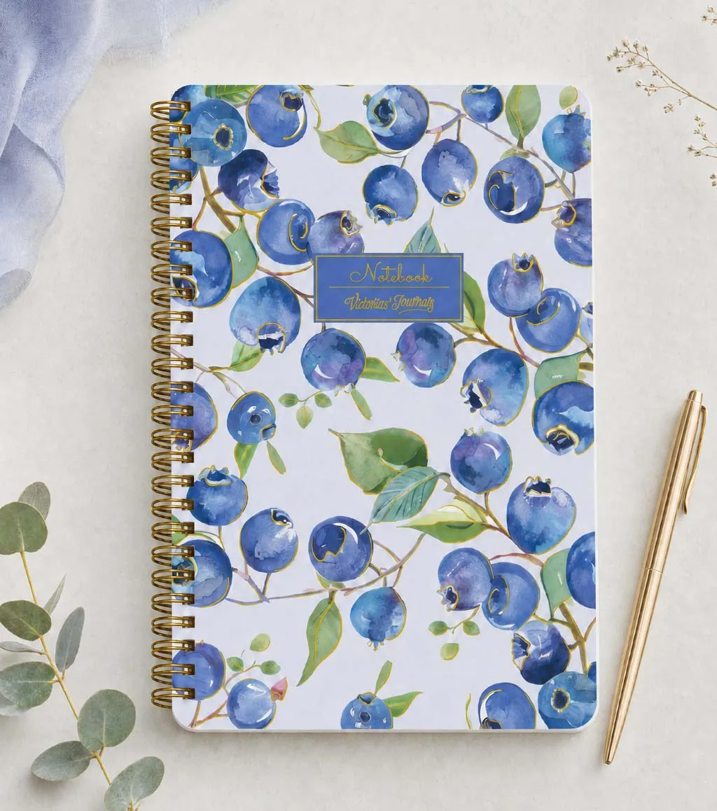 Notes A5 VICTORIA'S JOURNALS - BLUEBERRY GARDEN 80L