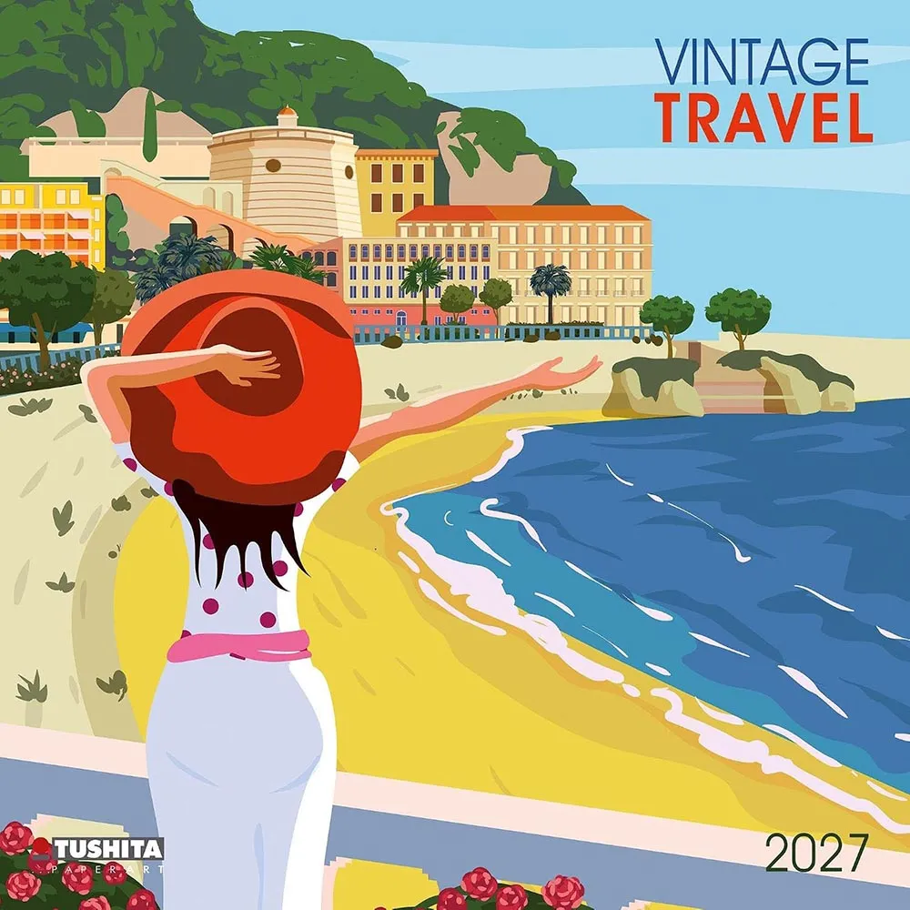 Zidni kalendar 2027 TUSHITA Vintage Travel 