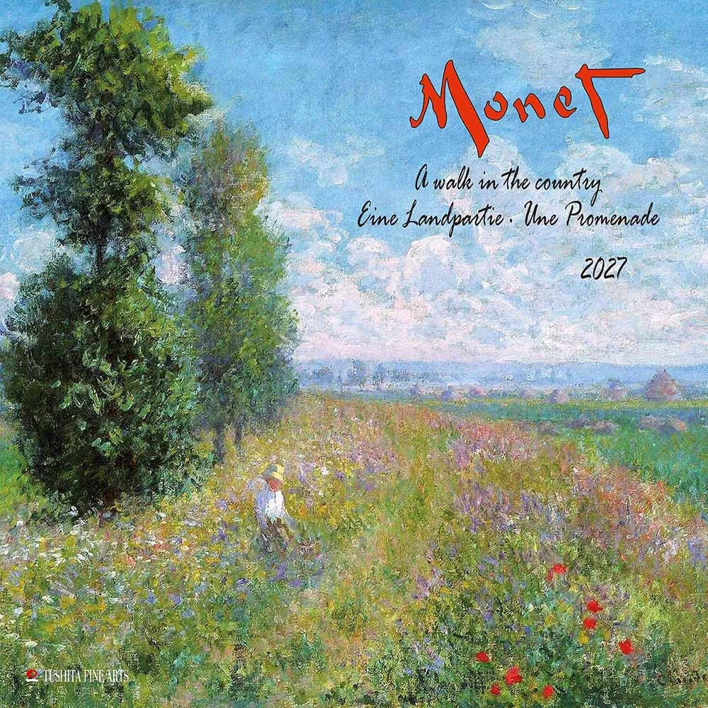 Zidni kalendar 2027 TUSHITA Claude Monet - A Walk in the Country