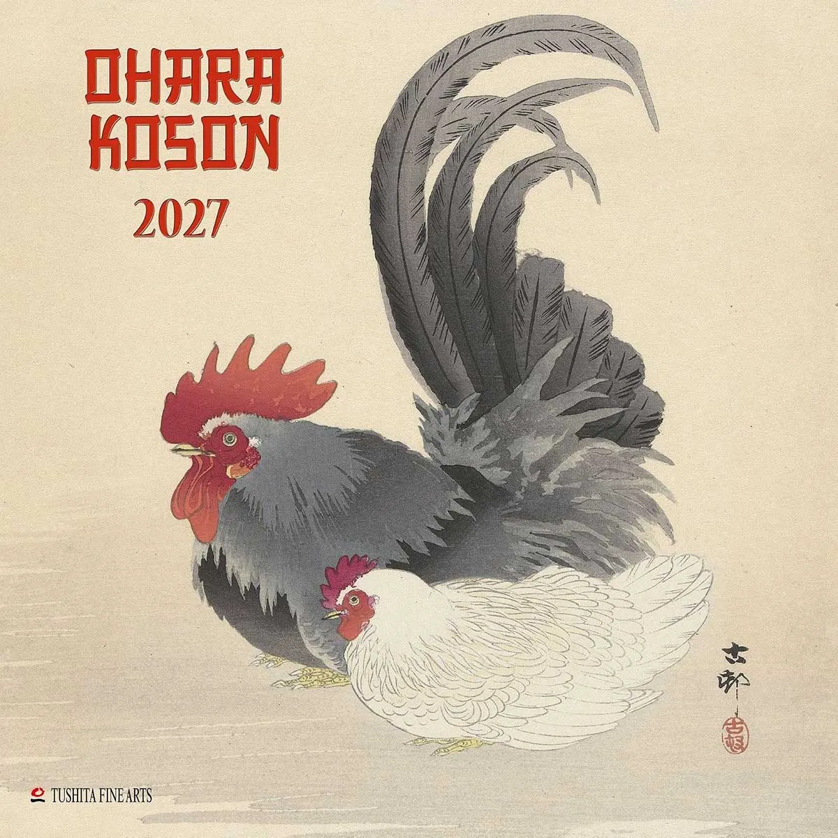 Zidni kalendar 2027 TUSHITA Ohara Koson