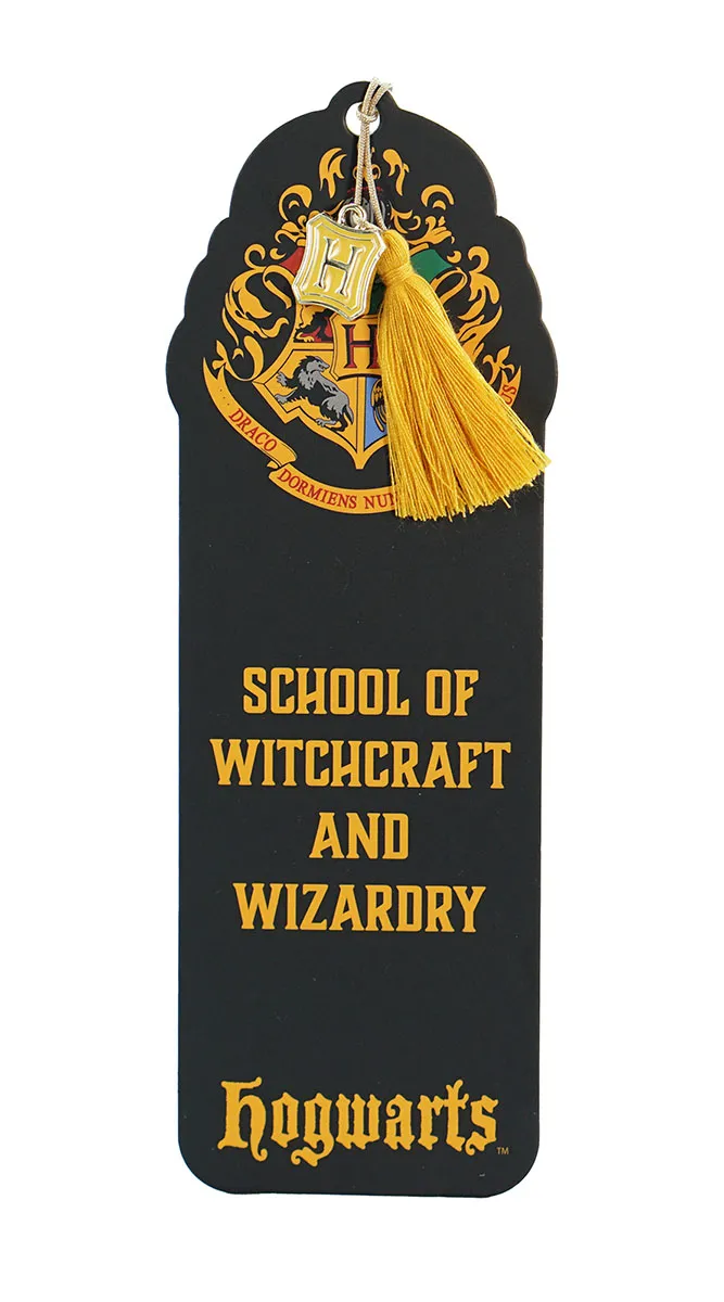 HARRY POTTER papirni bookmarker sa priveskom HOGWARTS