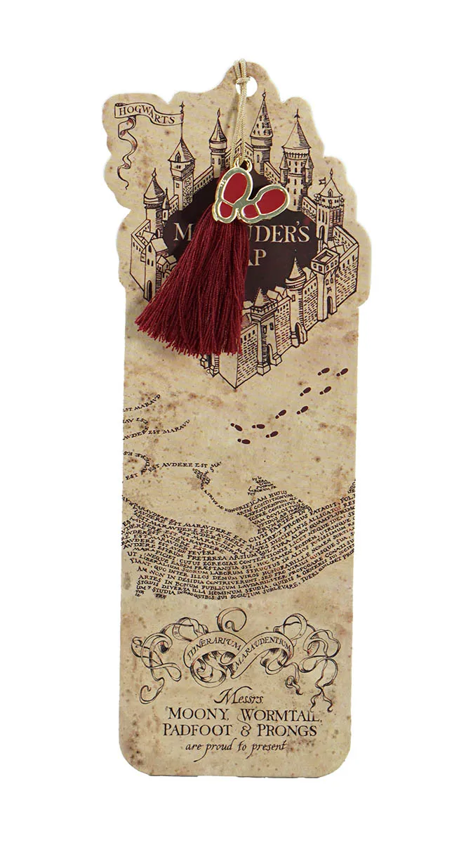 HARRY POTTER papirni bookmarker sa priveskom MARAUDERS MAP