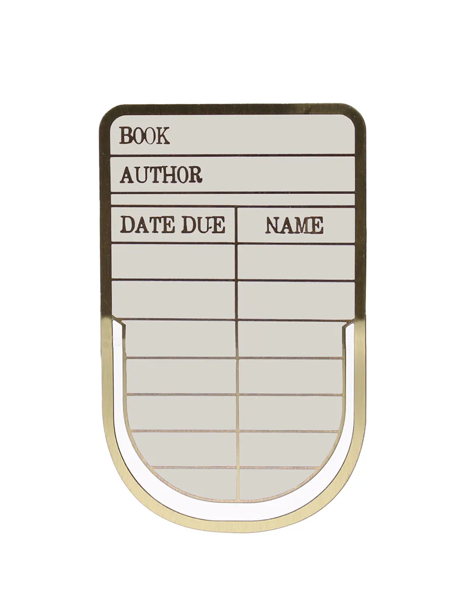 Metalni bookmarker LIBRARY CARD