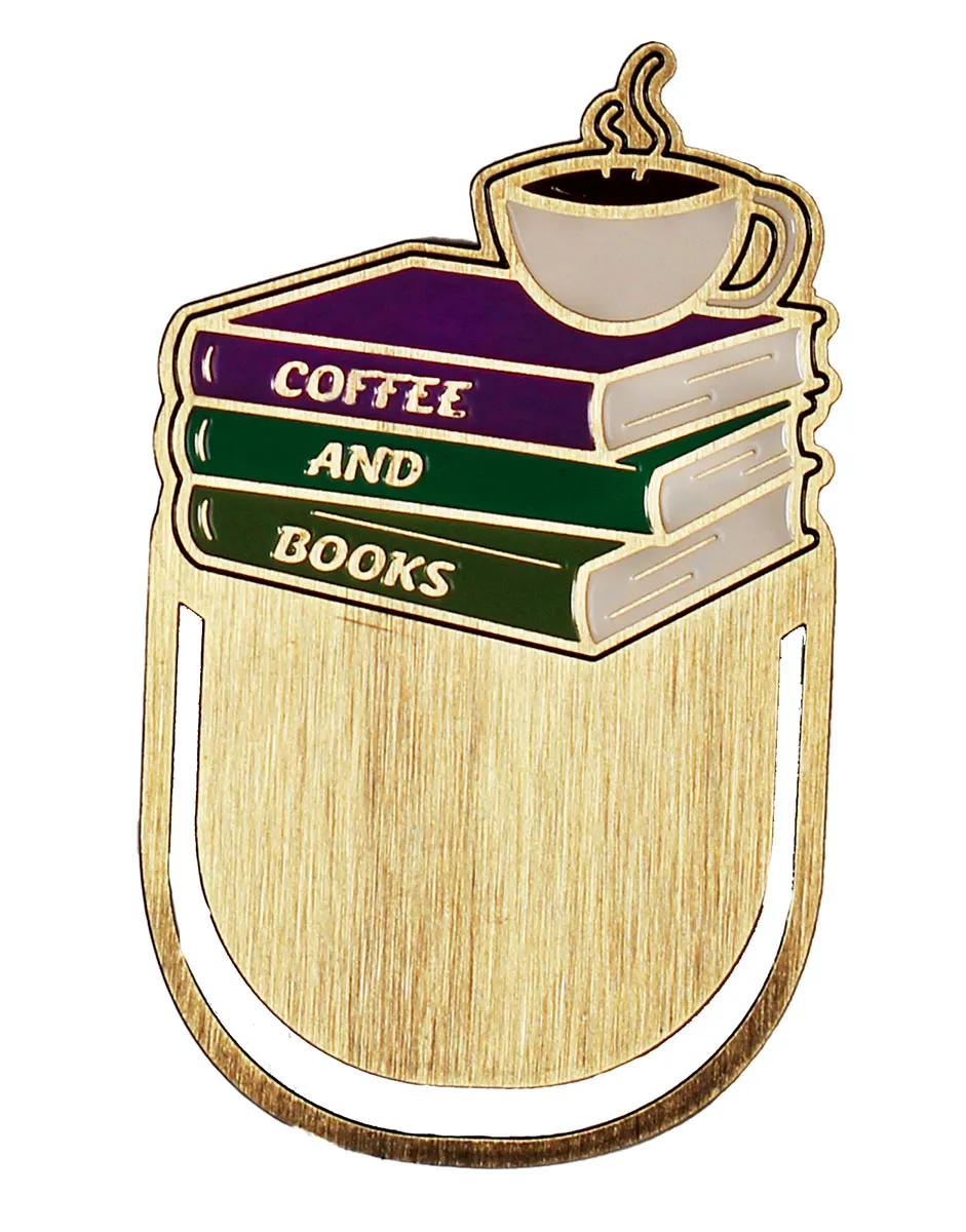 Metalni bookmarker COFFEE AND BOOKS