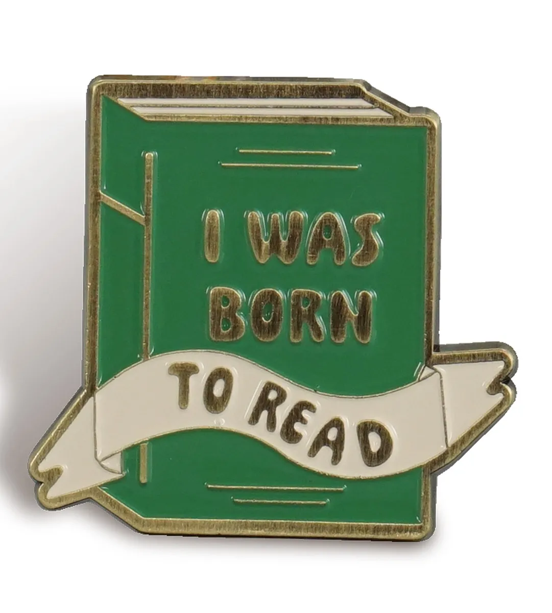Metalni bedž BORN TO READ