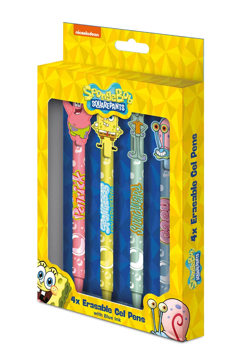 SPONGE BOB set 4 piši-briši olovke