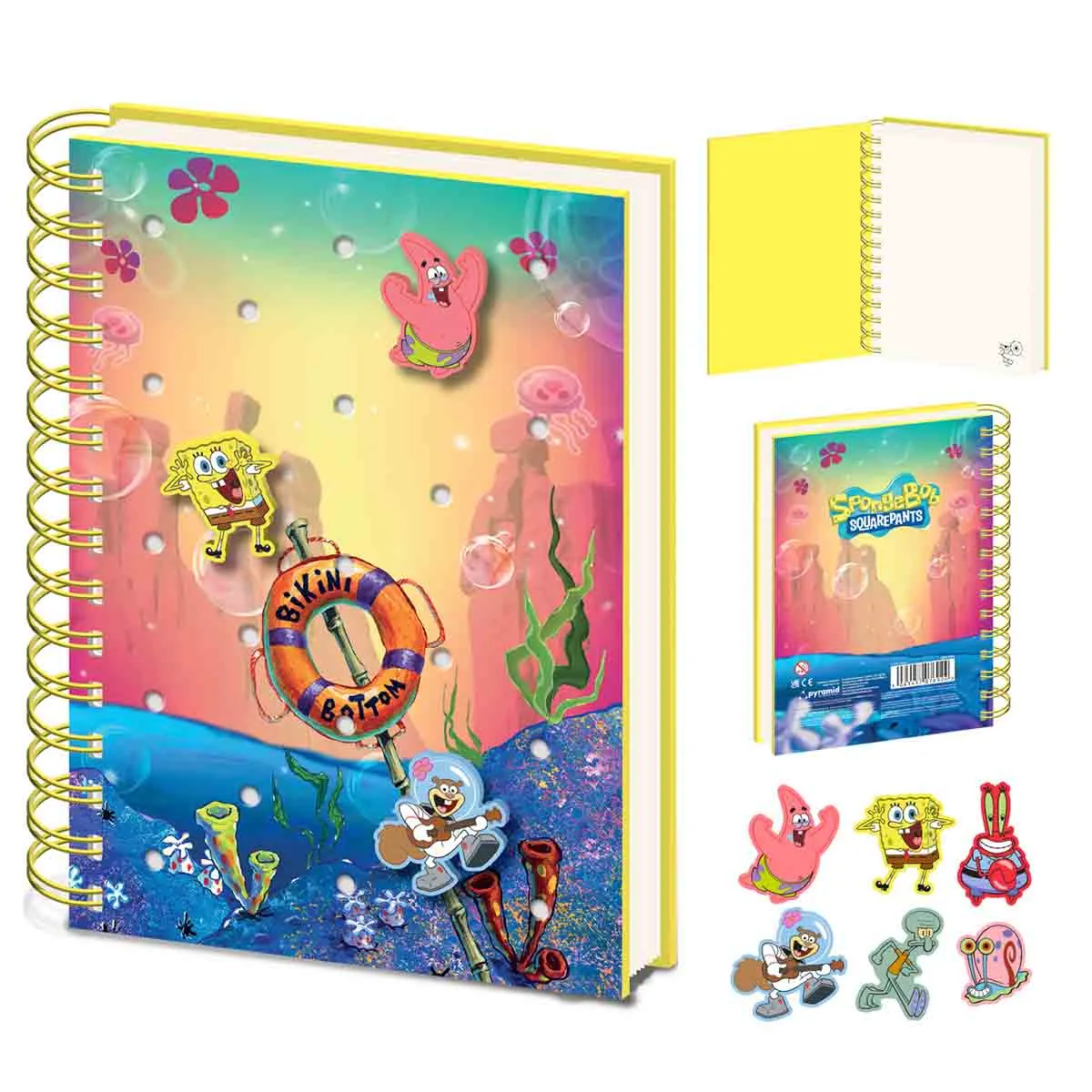 SPONGE BOB notes sa spiralom i stikerima
