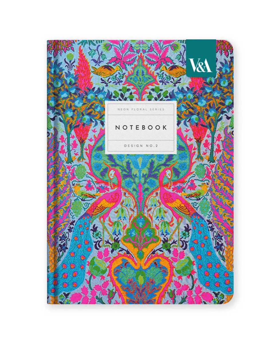 Notes A5 na linije NEON FLORAL PEACOCK