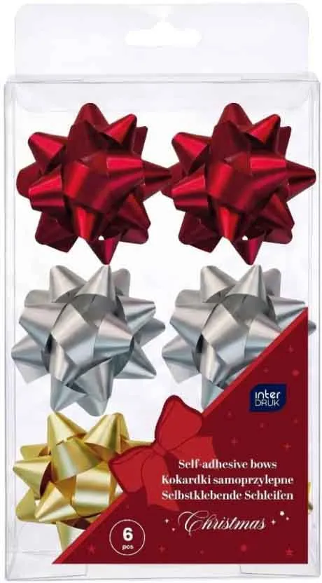 Ukrasne mašne METAL BOWS 6kom 5,8cm