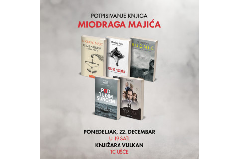 Potpisivanje knjiga Miodraga Majića u Vulkan knjižari u TC Ušće