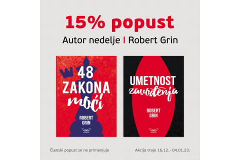 15% POPUSTA NA KNJIGE ROBERTA GRINA U ODABRANIM KNJIŽARAMA