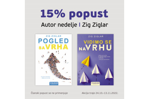 15% POPUSTA NA KNJIGE ZIGA ZIGLARA U ODABRANIM KNJIŽARAMA