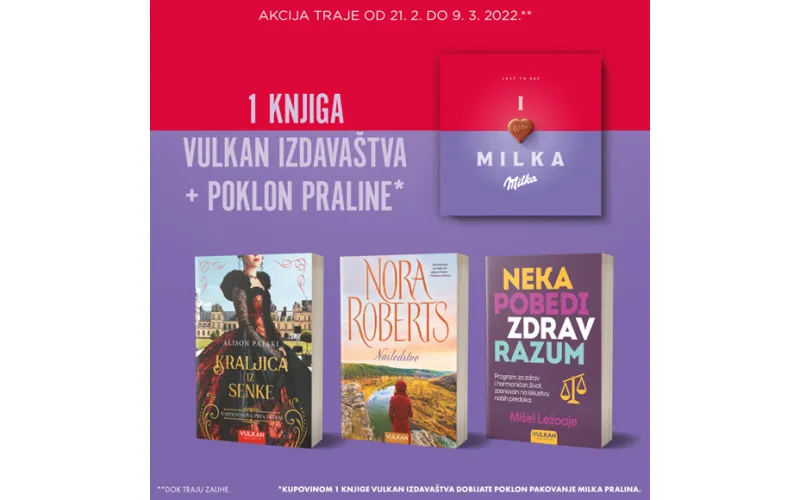 VULKAN KNJIGA I MILKA PRALINE ZA SAVRŠEN UŽITAK