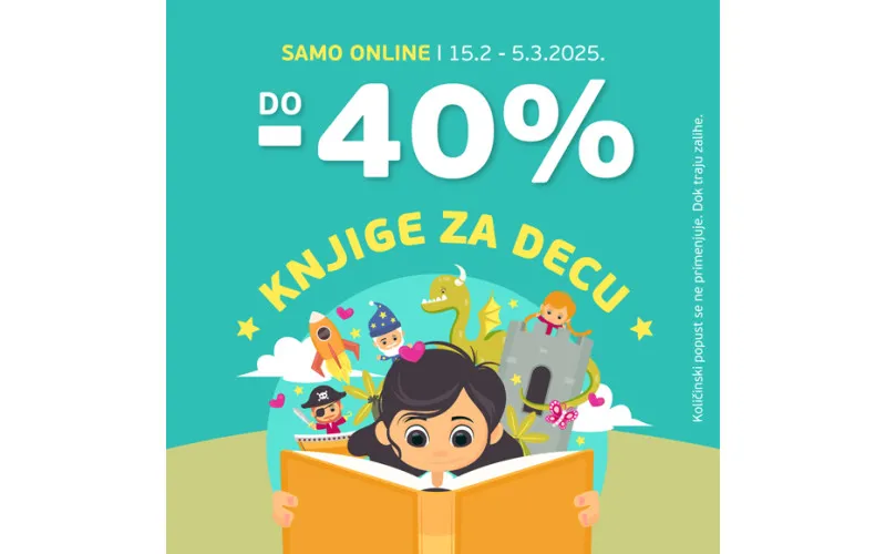 40% online popusta na knjige za decu