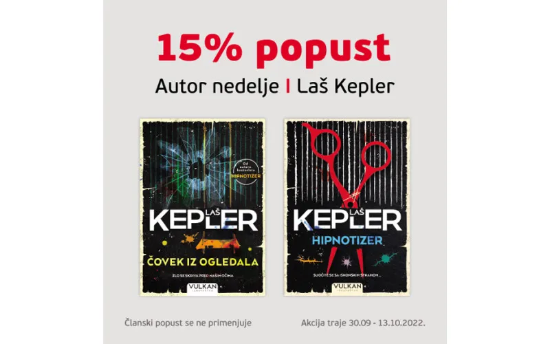 15% POPUSTA NA KNJIGE LAŠ KEPLERA U ODABRANIM KNJIŽARAMA