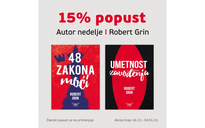15% POPUSTA NA KNJIGE ROBERTA GRINA U ODABRANIM KNJIŽARAMA