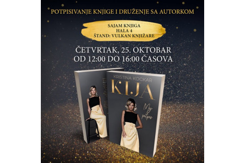 Potpisivanje knjige Moj potpis Kristine Kije Kockar na sajmu knjiga