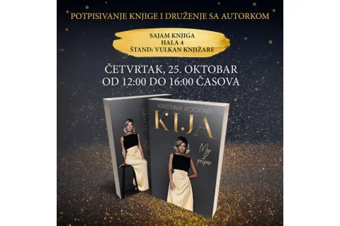 Potpisivanje knjige Moj potpis Kristine Kije Kockar na sajmu knjiga