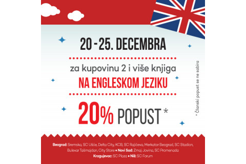 20% popusta na kupovinu 2 i više knjiga na engleskom jeziku
