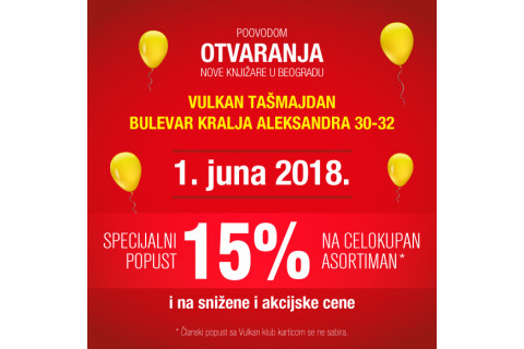 Otvaramo knjižaru u Beogradu - Vulkan Tašmajdan