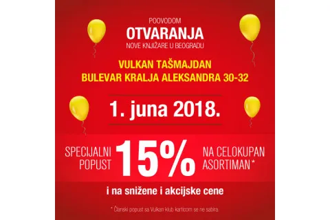 Otvaramo knjižaru u Beogradu - Vulkan Tašmajdan