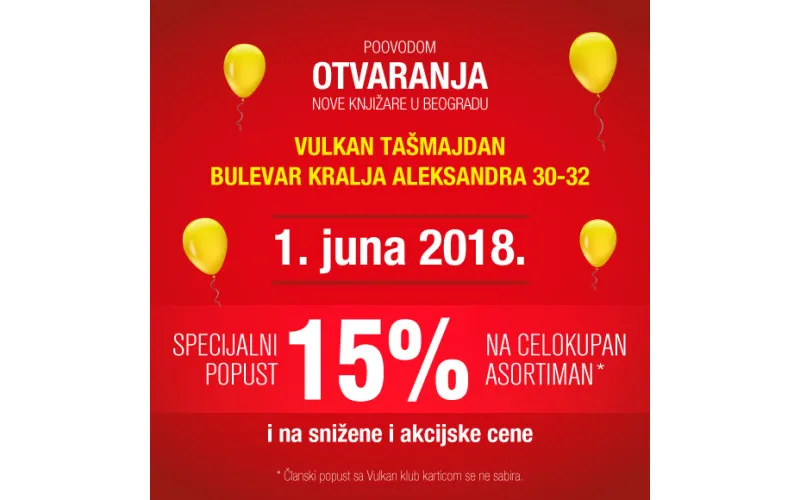 Otvaramo knjižaru u Beogradu - Vulkan Tašmajdan