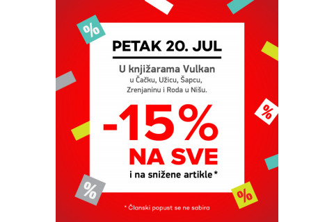 Iskoristite popust od 15% u odabranim Vulkanovim knjižarama