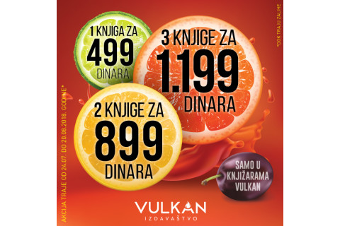 1 knjiga za 499, 2 knjige za 899, 3 knjige za 1199 dinara