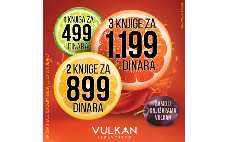 1 knjiga za 499, 2 knjige za 899, 3 knjige za 1199 dinara