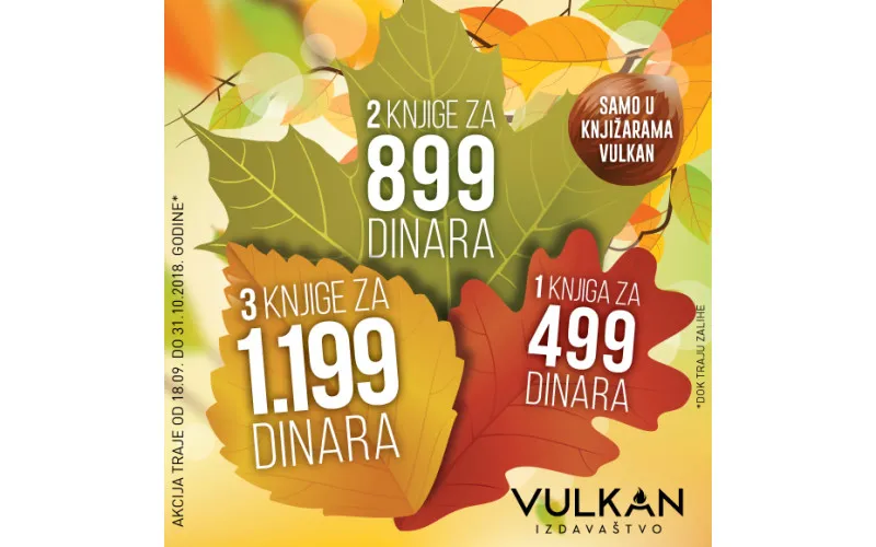 Novi naslovi na akciji  1 za 499, 2 za 899 i 3 za 1199 dinara
