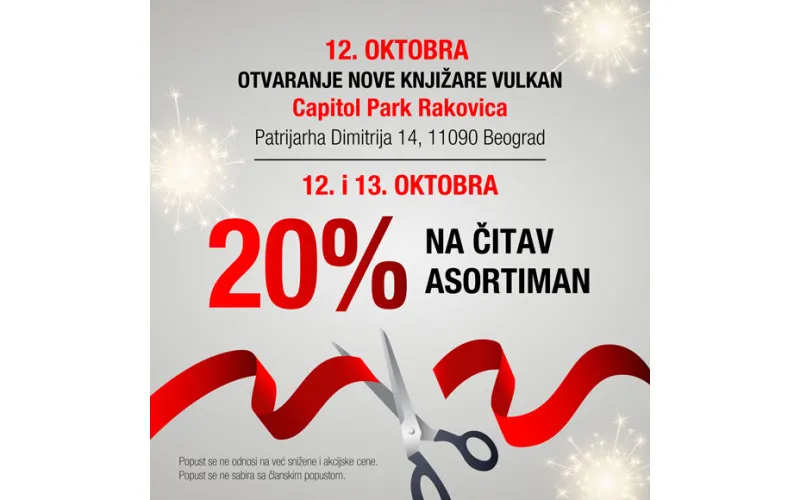Otvaramo novu knjižaru - Vulkan Capitol Park Rakovica