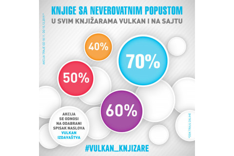 Knjige sa neverovatnim popustom od 40%, 50% 60% i 70%