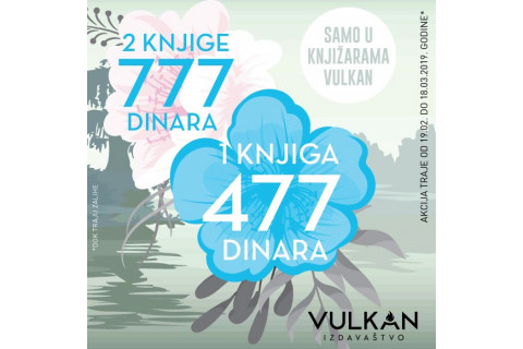 1 knjiga za 477,  2 knjige za 777 dinara