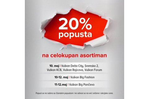 ISKORISTITE POPUST OD 20% U ODABRANIM VULKANOVIM KNJIŽARAMA