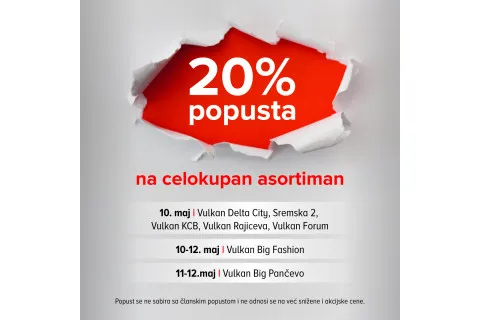 ISKORISTITE POPUST OD 20% U ODABRANIM VULKANOVIM KNJIŽARAMA