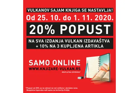 Vulkanov sajam knjiga se nastavlja ONLINE