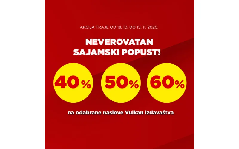 Sajamska akcija 40%, 50%, 60% se nastavlja