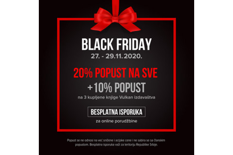 Black Friday popust u svim Knjižarama Vulkan i ONLINE!