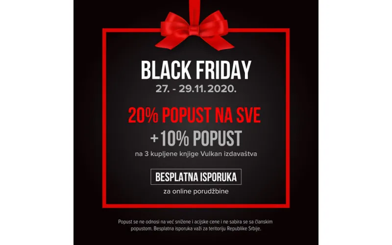 Black Friday popust u svim Knjižarama Vulkan i ONLINE!