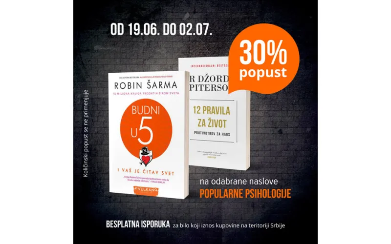 30% popusta na odabrane naslove popularne psihologije