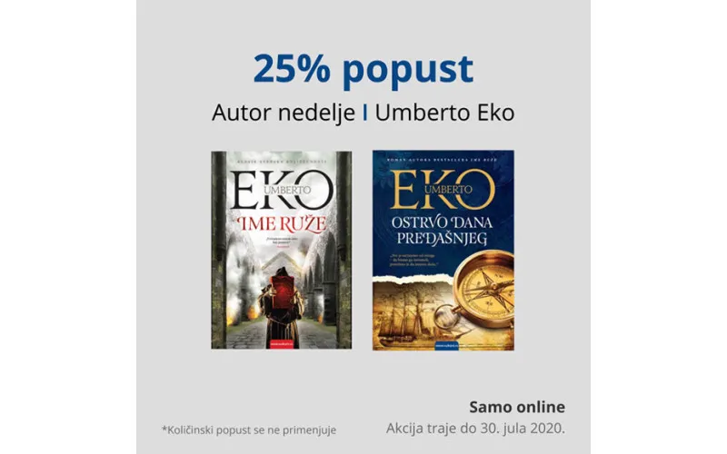 Autor nedelje- Umberto Eko