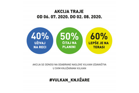Akcija u knjižarama Vulkan - 40%, 50%, 60% popusta