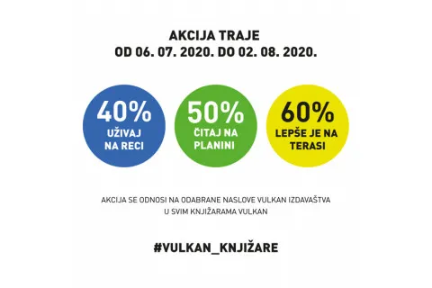Akcija u knjižarama Vulkan - 40%, 50%, 60% popusta
