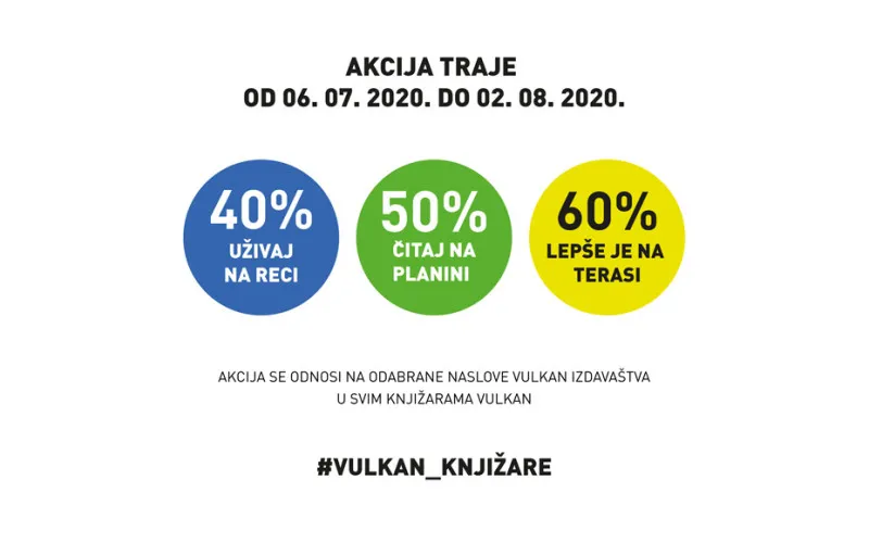 Akcija u knjižarama Vulkan - 40%, 50%, 60% popusta