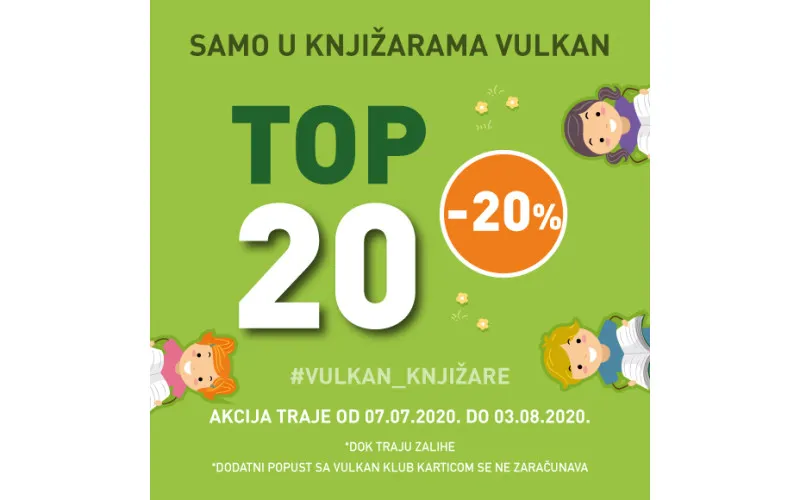 Top 20 knjiga za decu - popust 20%